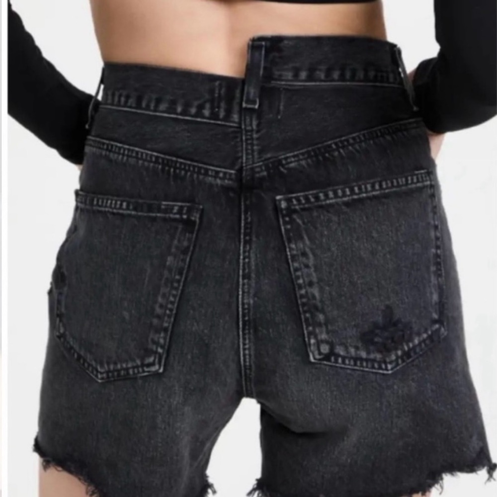 Agolde criss cross waist jean shorts